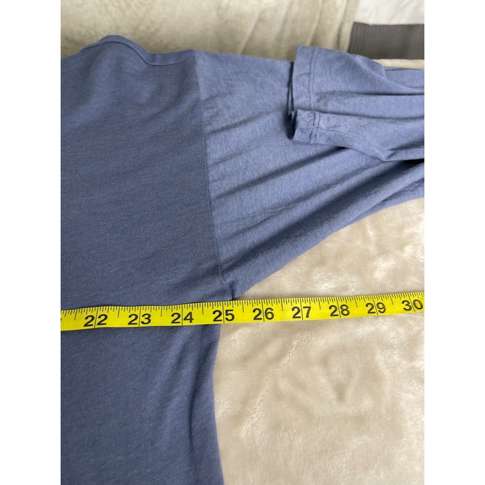 Madewell Womens 2X Blue Button Front Knit Midi Dress Long Sleeve - Picture 8 of 13